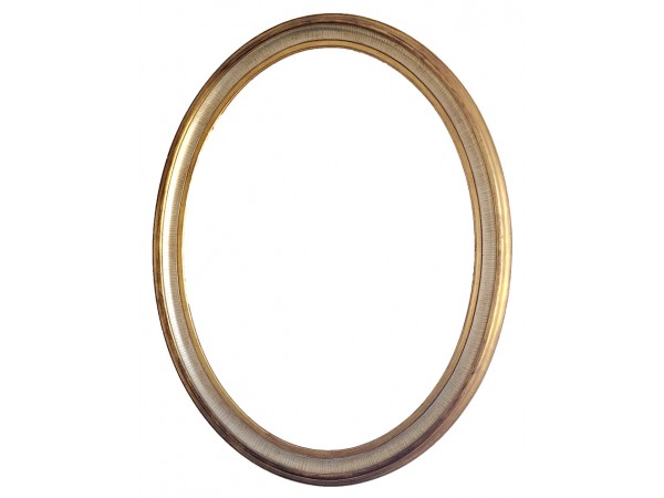     Oglinda ovala, veche, rama de lemn, 70/90 cm